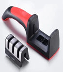 Afiador, amolador de facas 3 em 1