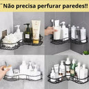 Kit 2 prateleiras com adesivo para banheiro