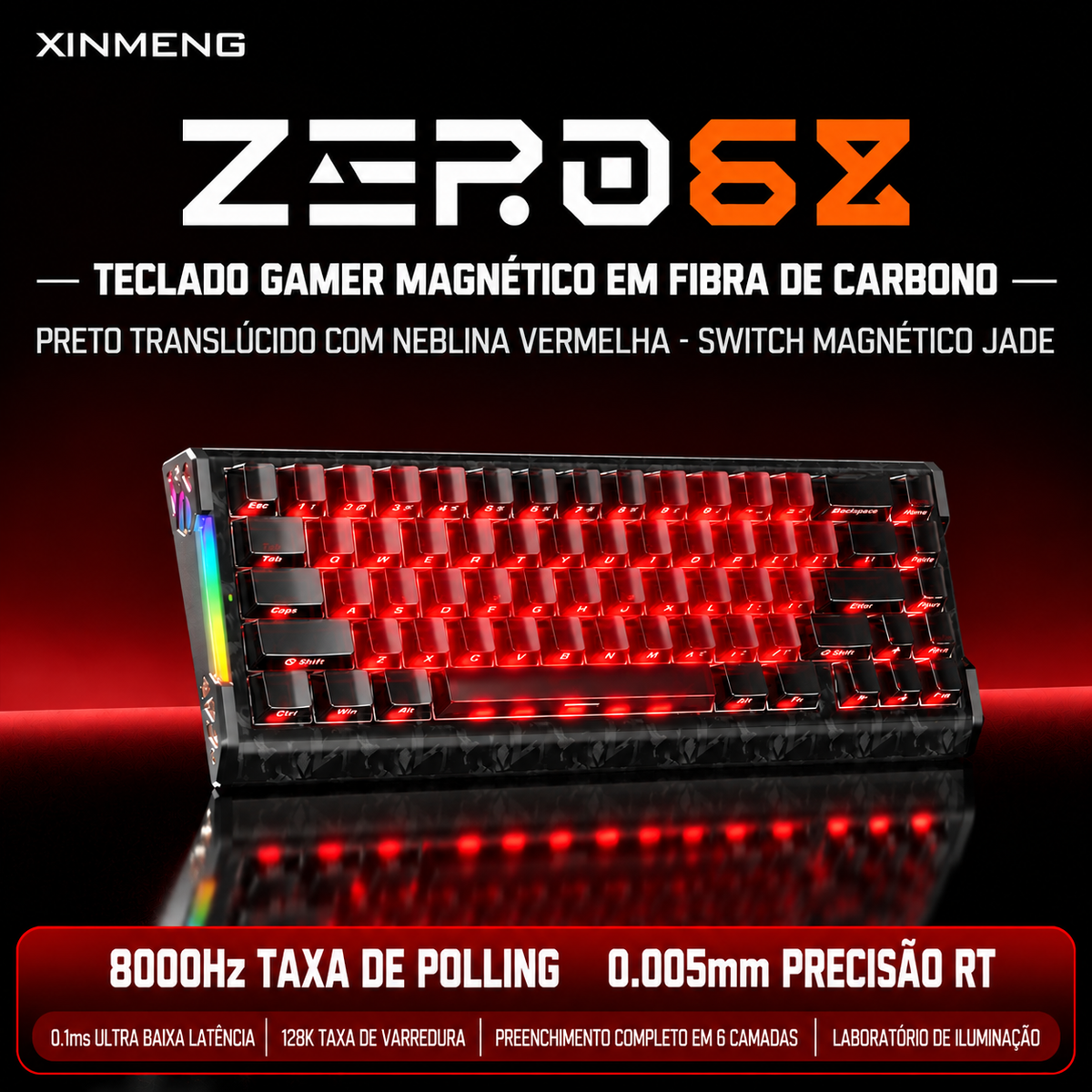 Teclado Magnético Xinmeng ZERO68