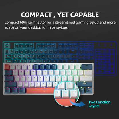 Teclado mecânico K500-B61 Machenike Mini