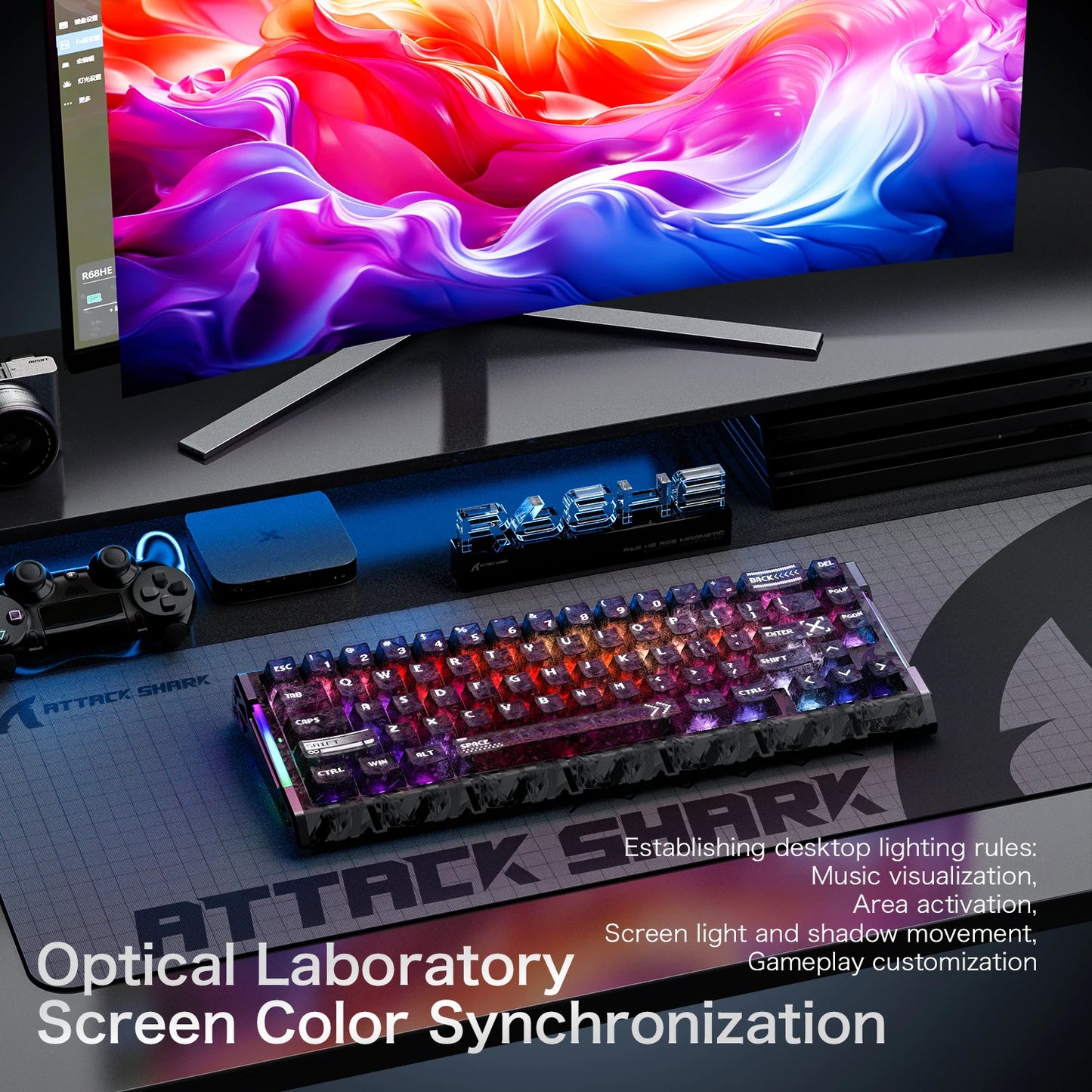 Teclado Magnético Attack Shark R68 HE