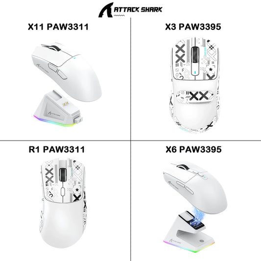 Mouse sem fio Attack Shark X11/X6/X3/R1