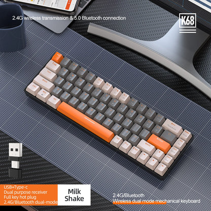 Teclado mecânico sem fio k68 mini