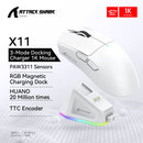 Mouse sem fio Attack Shark X11/X6/X3/R1