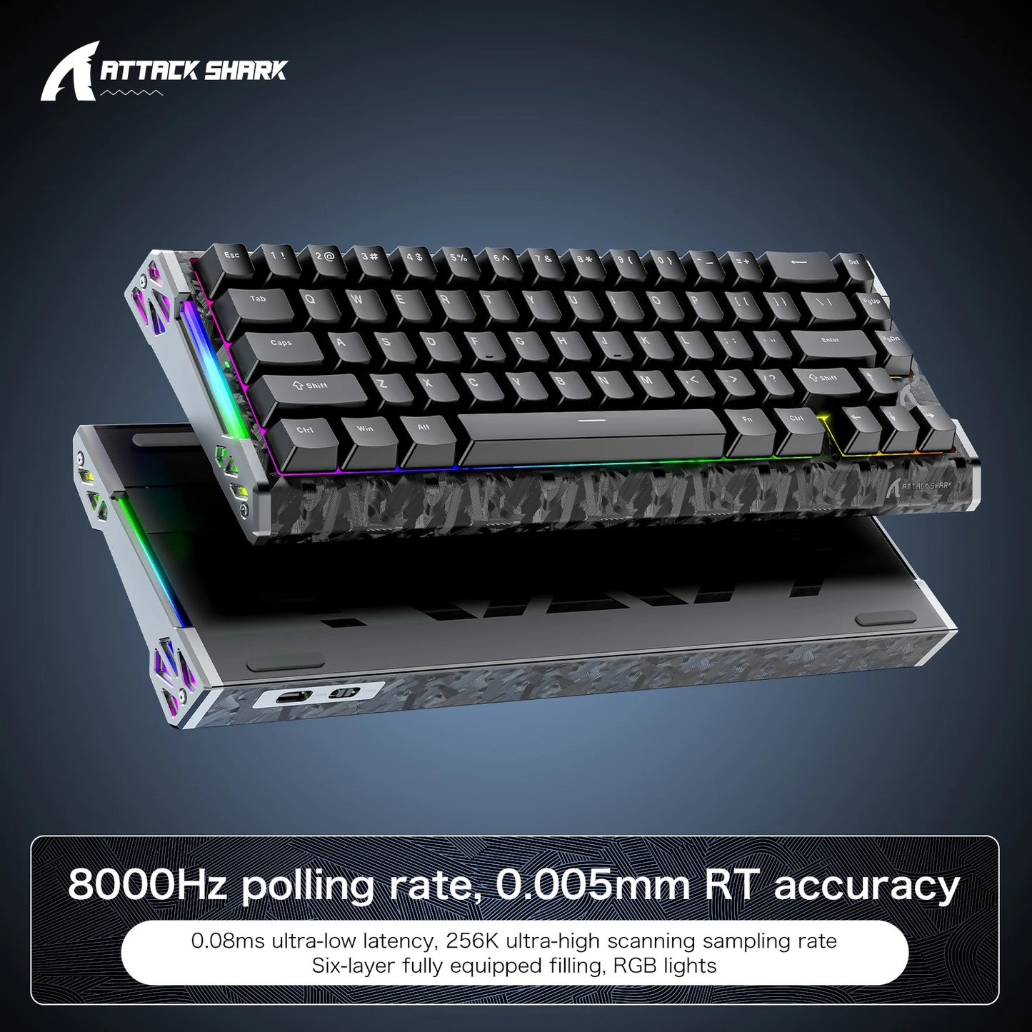 Teclado Magnético Attack Shark R68 HE