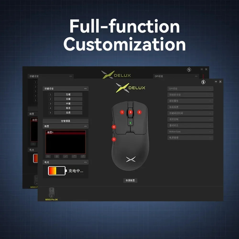 Mouse sem fio Delux M900PRO