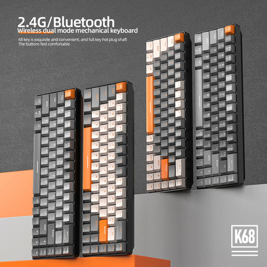 Teclado mecânico sem fio k68 mini