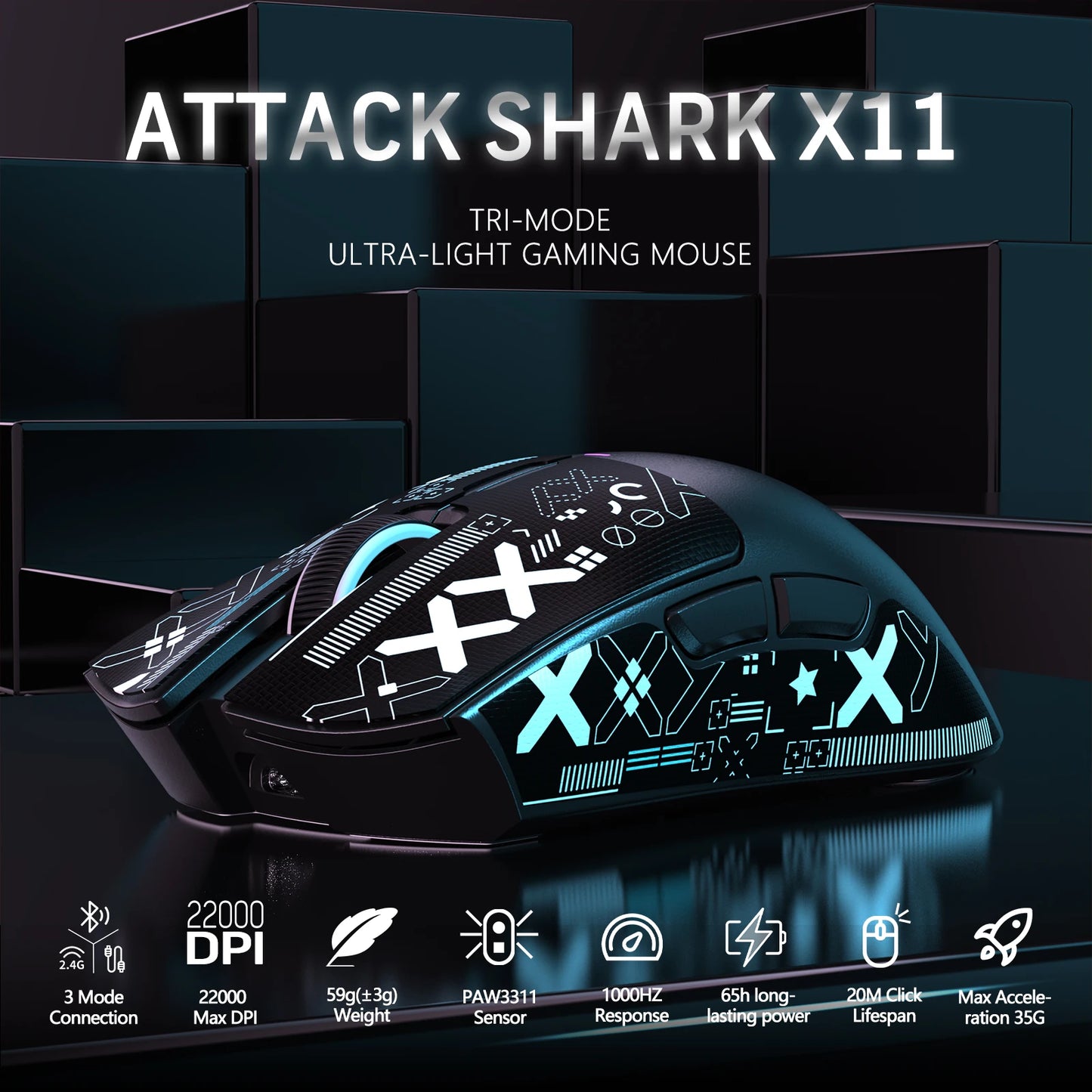 Mouse ATTACK SHARK X11 Wireless