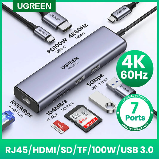UGREEN USB HUB 7 em 1