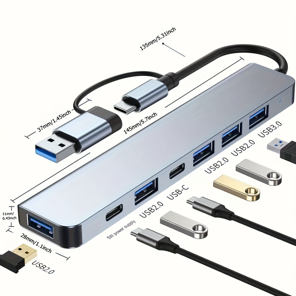 3.0 7 em 1 USB C Hub